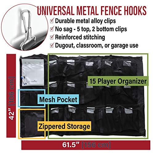 Athletico 15 Player Baseball Dugout Organizer - Image 4