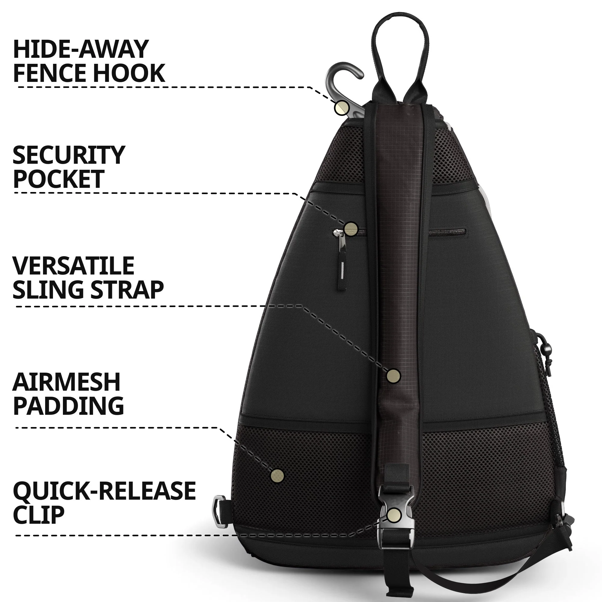 Athletico Pickleball Sling Bag - Image 3
